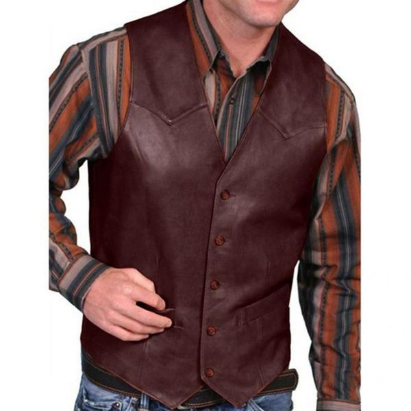 men's vests men waistcoat 2021 vest v neck vintage single-breasted western sleeveless for horseback riding, Black;white
men's vests men waistcoat 2021 vest v neck vintage single-breasted western sleeveless for horseback riding, Black;white