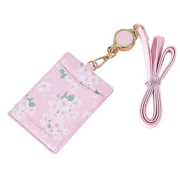 card holders cute flowers pu leather bus id holder case portable badge retractable neck strap lanyard for office work, Brown;gray
card holders cute flowers pu leather bus id holder case portable badge retractable neck strap lanyard for office work, Brown;gray