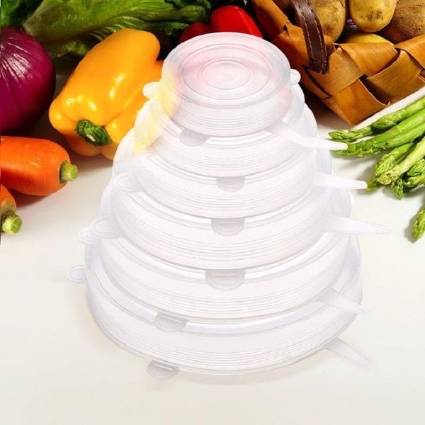 kitchen storage & organization 6 pcs/set silica gel fresh-keeping cover with multi-functional stretch film for fruits and vegetables
kitchen storage & organization 6 pcs/set silica gel fresh-keeping cover with multi-functional stretch film for fruits and vegetables