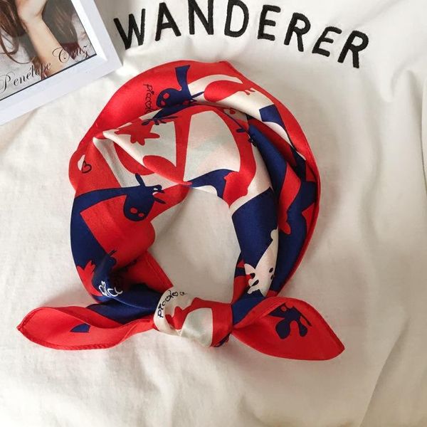 scarves 100% pure silk square 52*52 cm lady small handkerchief cartoon giraffe print crepe satin plain bandana headwear, Blue;gray
scarves 100% pure silk square 52*52 cm lady small handkerchief cartoon giraffe print crepe satin plain bandana headwear, Blue;gray