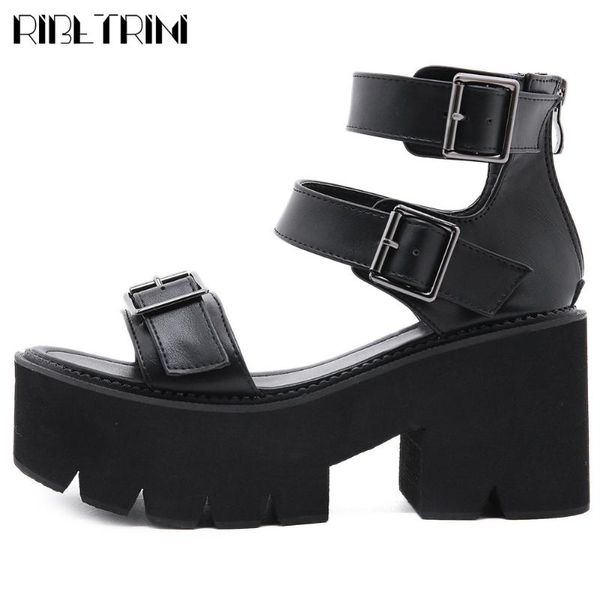 sandals ribetrini the big size 42 girl buckle strap platform shoes black women rome chunky heel fashion summer
sandals ribetrini the big size 42 girl buckle strap platform shoes black women rome chunky heel fashion summer