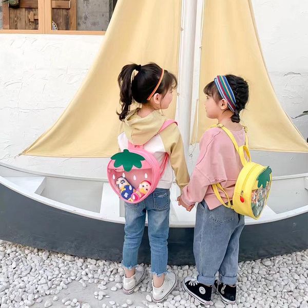 backpack cartoon kids fruit bag cute pvc strawberry school bags for kindergarten girl clear baby back pack 
backpack cartoon kids fruit bag cute pvc strawberry school bags for kindergarten girl clear baby back pack