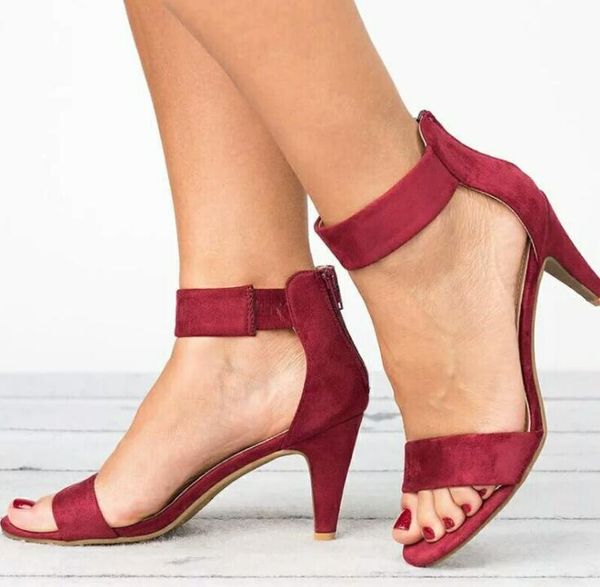 sandals 2021 summer large size stiletto mid-heeled women's sandals, female back zipper suede and thin, Black
sandals 2021 summer large size stiletto mid-heeled women's sandals, female back zipper suede and thin, Black