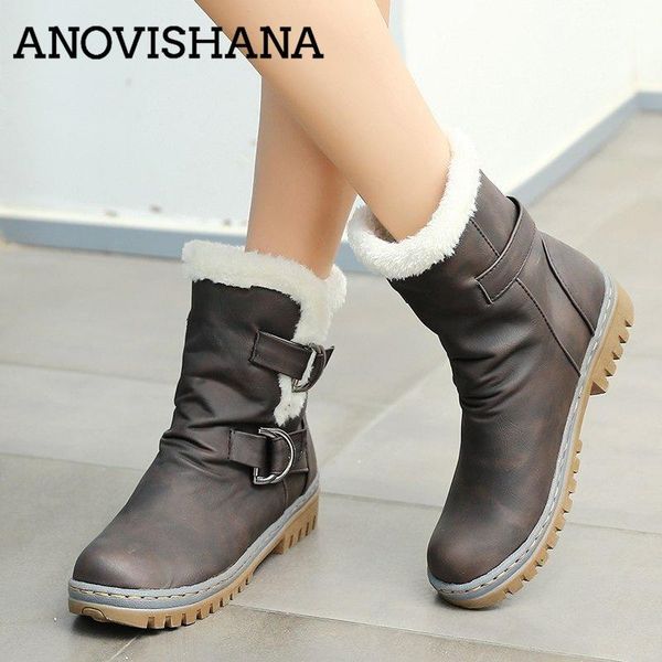 boots anovishana russia snow female buckle leather ankle women warm shoes woman booties botas feminina s676, Black
boots anovishana russia snow female buckle leather ankle women warm shoes woman booties botas feminina s676, Black