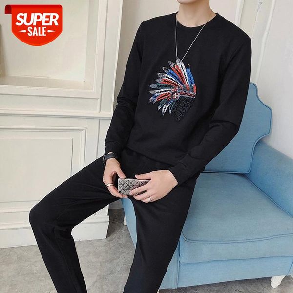 2019 men sets fashion autumn spring sporting suit sweatshirt +sweatpants mens clothing 2 pieces sets slim tracksuit hoodies #ih59, Gray
2019 men sets fashion autumn spring sporting suit sweatshirt +sweatpants mens clothing 2 pieces sets slim tracksuit hoodies #ih59, Gray