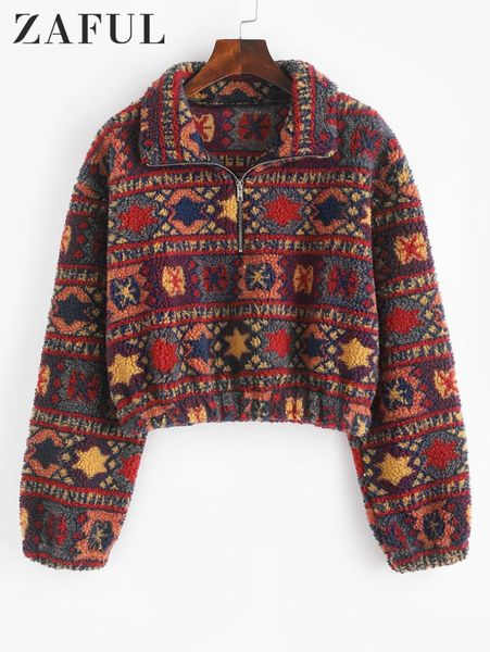 women's hoodies & sweatshirts zaful tribal print teddy sweatshirt women zip lapel hoodie autumn winter cropped pullovers ladies casual, Black
women's hoodies & sweatshirts zaful tribal print teddy sweatshirt women zip lapel hoodie autumn winter cropped pullovers ladies casual, Black