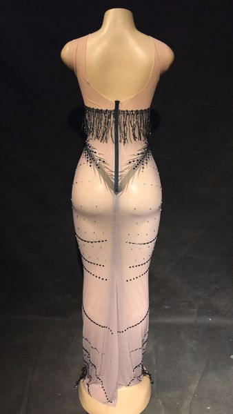 women stage dress black rhinestone mesh perspective sleeveless dress wedding birthday celebrate costume see through dress, Black;red
women stage dress black rhinestone mesh perspective sleeveless dress wedding birthday celebrate costume see through dress, Black;red