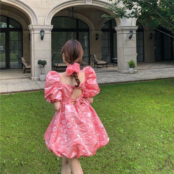 french summer temperament sweet women dress square collar tender girl puff sleeve backless bandage bow jacquard party bud dresse, Black;gray
french summer temperament sweet women dress square collar tender girl puff sleeve backless bandage bow jacquard party bud dresse, Black;gray