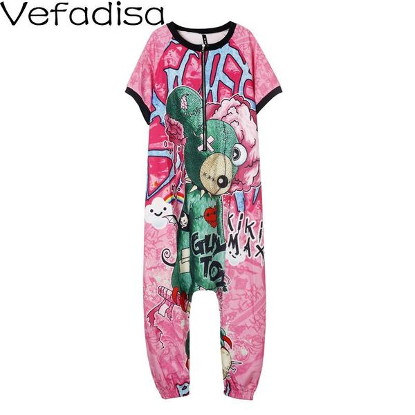 women's jumpsuits & rompers vefadisa summer cartoon print jumpsuit women 2021 o-neck short sleeve plus size loose casual qyf2136, Black;white
women's jumpsuits & rompers vefadisa summer cartoon print jumpsuit women 2021 o-neck short sleeve plus size loose casual qyf2136, Black;white