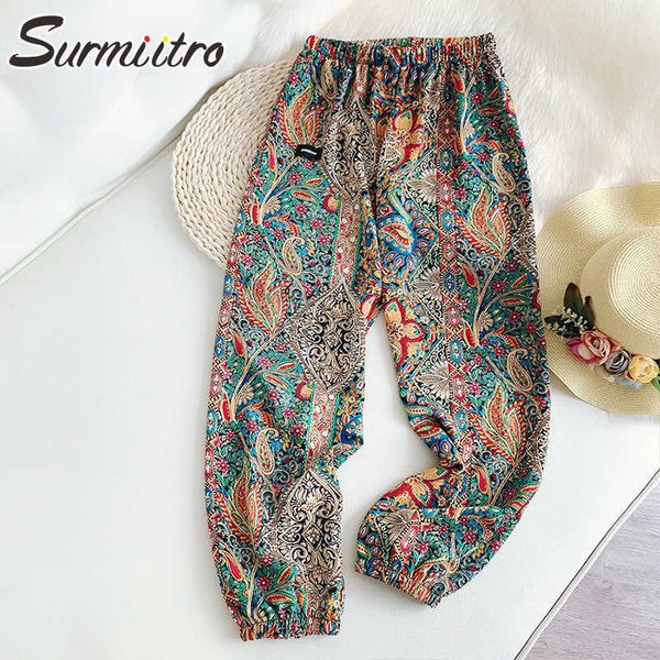 surmiitro summer fashion bohemian long harem pants women vintage floral print chiffon high waist ankle trousers female 210712, Black;white
surmiitro summer fashion bohemian long harem pants women vintage floral print chiffon high waist ankle trousers female 210712, Black;white