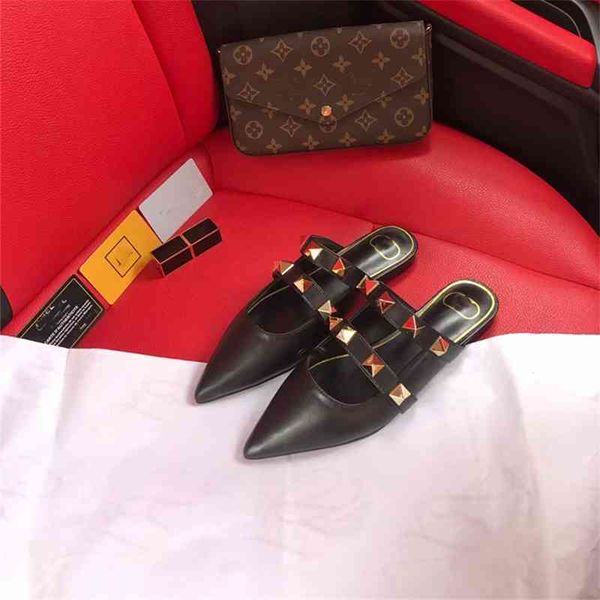 official website 70% off outlet high end sandals women's summer new wear pointed willow nail bag head flat bottom half support, Black
official website 70% off outlet high end sandals women's summer new wear pointed willow nail bag head flat bottom half support, Black