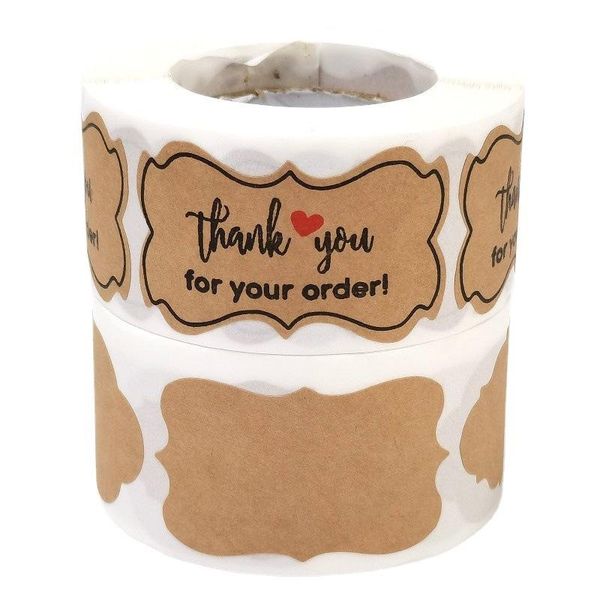 gift wrap 250pcs roll die cut kraft paper thank you stickers blank sealing label for food cake packaging storage assortment
gift wrap 250pcs roll die cut kraft paper thank you stickers blank sealing label for food cake packaging storage assortment