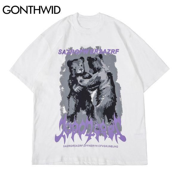 gonthwid t-shirts streetwear cartoon fighting bears short sleeve tshirts hip hop harajuku fashion casual cotton loose tees c0315, White;black
gonthwid t-shirts streetwear cartoon fighting bears short sleeve tshirts hip hop harajuku fashion casual cotton loose tees c0315, White;black