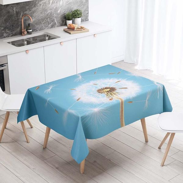 table cloth rectangular tablecloths decorative cover 3d printing dandelion plant dining