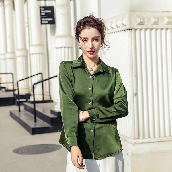 2021 women blouse shirts summer casual long sleeve black satin blouses button chiffon blouses female shirts blusa plus size, White
2021 women blouse shirts summer casual long sleeve black satin blouses button chiffon blouses female shirts blusa plus size, White
