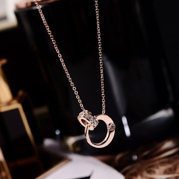 pendant necklaces yun ruo 2021 rose gold color chic ins style sweet zircon round necklace fashion titanium steel woman jewelry not fade, Silver
pendant necklaces yun ruo 2021 rose gold color chic ins style sweet zircon round necklace fashion titanium steel woman jewelry not fade, Silver