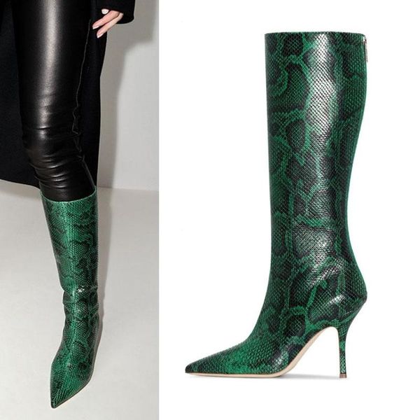 boots 2021 green serpentine autumn winter long women's shoes stiletto heel tip back zipper fashion women big size33-46, Black
boots 2021 green serpentine autumn winter long women's shoes stiletto heel tip back zipper fashion women big size33-46, Black