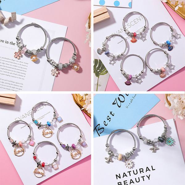 bracelet japan and south korea diy beads cartoon stainless steel adjustable crystal creative national style women, Golden;silver
bracelet japan and south korea diy beads cartoon stainless steel adjustable crystal creative national style women, Golden;silver