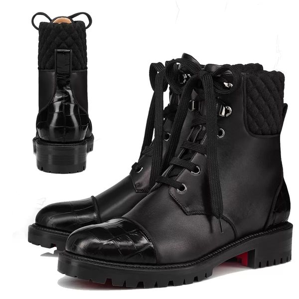 winter elegant design chunky heels women's red bottoms mayr boot leather ankle boots winters booty luxury designers party motorcycle gl, Black
winter elegant design chunky heels women's red bottoms mayr boot leather ankle boots winters booty luxury designers party motorcycle gl, Black