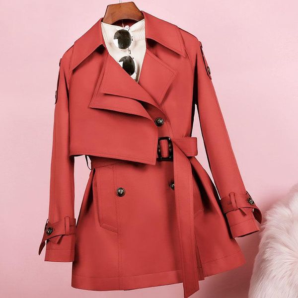 women's trench coats windbreaker outwear 2021 autumn winter korean loose lapel british style coat with lining ladies elegant h80, Tan;black
women's trench coats windbreaker outwear 2021 autumn winter korean loose lapel british style coat with lining ladies elegant h80, Tan;black