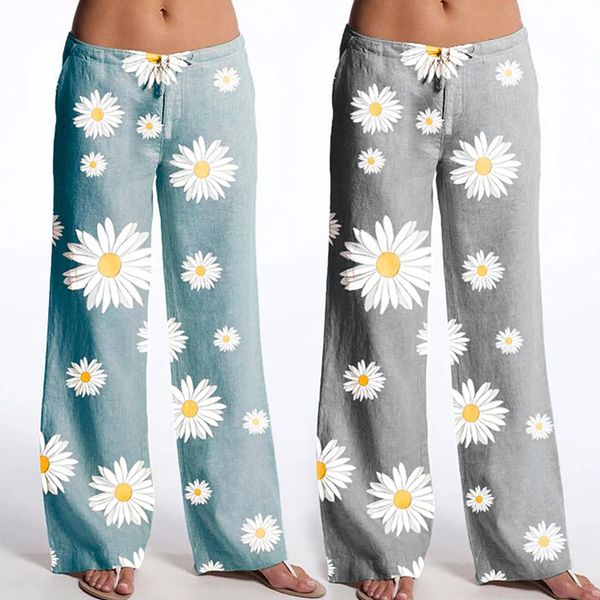 2021 new printed cotton and linen casual trousers wide-legged pants girl, Black;white
2021 new printed cotton and linen casual trousers wide-legged pants girl, Black;white