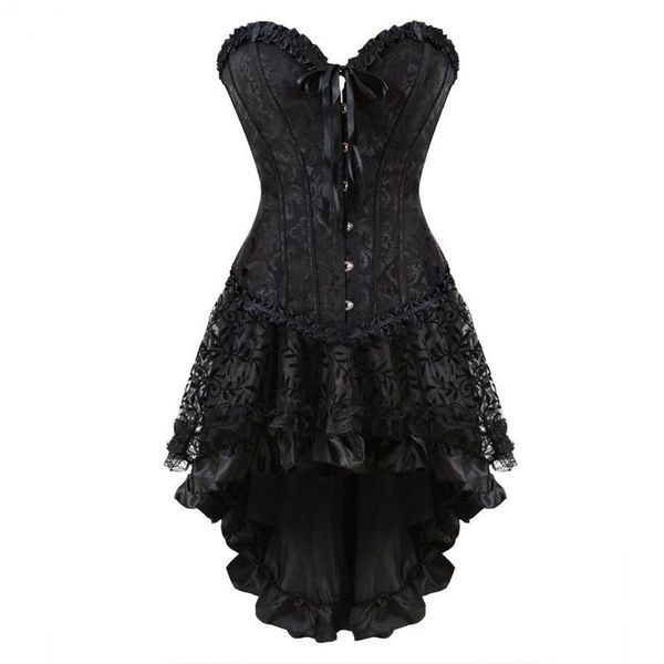 bustiers & corsets corset dress for women lace up burlesque costume gothic clothes bustier with skirt plus size, Black;white
bustiers & corsets corset dress for women lace up burlesque costume gothic clothes bustier with skirt plus size, Black;white