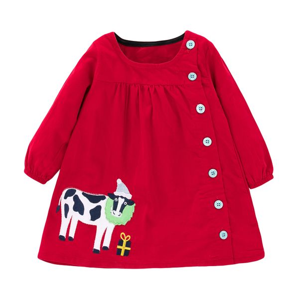 little maven kids girls fashion brand autumn children's dress baby girls clothes cow applique toddler girl button dresses s0852 210317, Red;yellow
little maven kids girls fashion brand autumn children's dress baby girls clothes cow applique toddler girl button dresses s0852 210317, Red;yellow