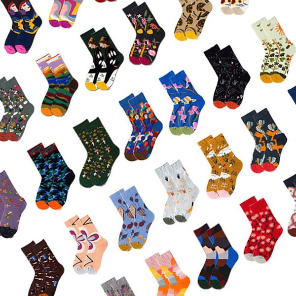 men's socks qisin novelty happy funny women graphic combed cotton abstract oil painting french style crew sokken christmas gift, Black
men's socks qisin novelty happy funny women graphic combed cotton abstract oil painting french style crew sokken christmas gift, Black