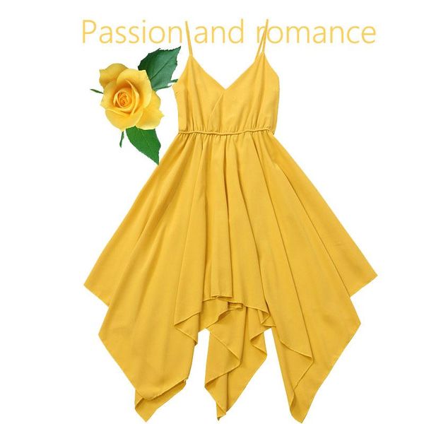 casual dresses summer women long irregular yellow fairy party dress v collar sling halter princess elegant feminine red blue pink black, Black;gray
casual dresses summer women long irregular yellow fairy party dress v collar sling halter princess elegant feminine red blue pink black, Black;gray