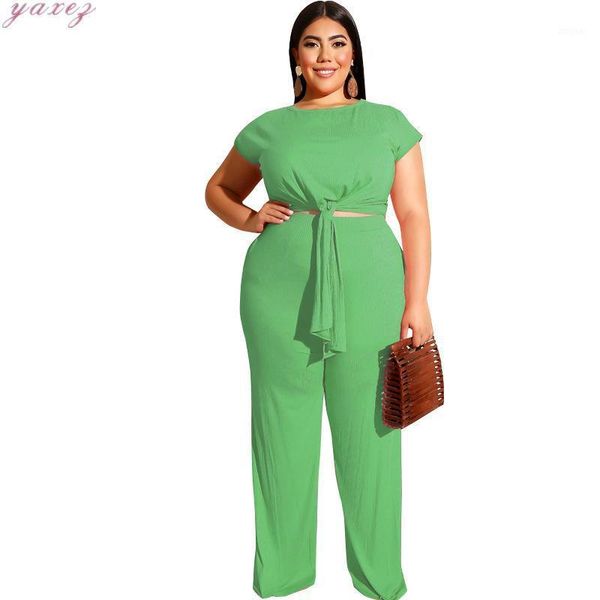 two piece dress plus size casual women set short sleeve belt crop and straight long pants 2 ribbed suits workout outfits 2021, White
two piece dress plus size casual women set short sleeve belt crop and straight long pants 2 ribbed suits workout outfits 2021, White