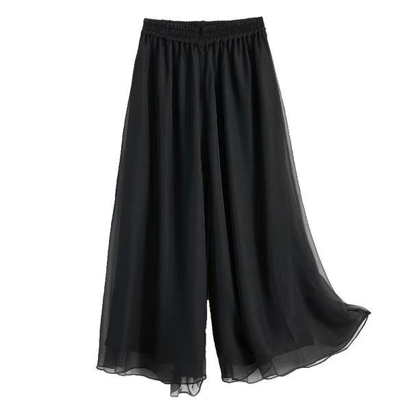 women's pants & capris aecu women pant wide leg solid color culottes female high waist thin chiffon plus size casual ladies trousers, Black;white
women's pants & capris aecu women pant wide leg solid color culottes female high waist thin chiffon plus size casual ladies trousers, Black;white