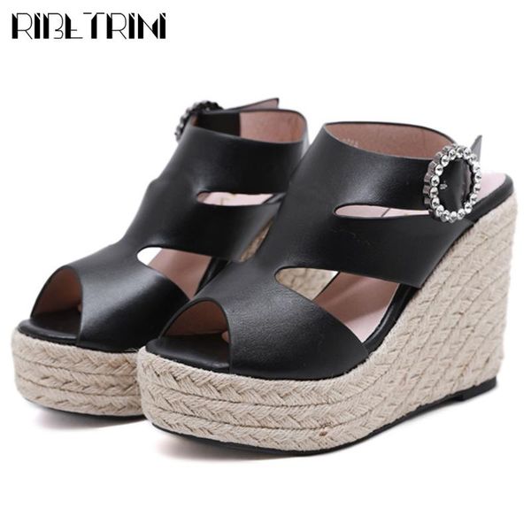 sandals ribetrini vintage ladies solid buckle peep toe platform women high wedges casual comfy summer shoes woman, Black
sandals ribetrini vintage ladies solid buckle peep toe platform women high wedges casual comfy summer shoes woman, Black