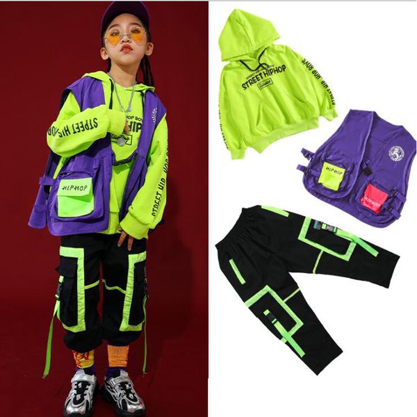 kids hip hop clothing outfits green hoodie tactical vest casual pants girls boys ballroom jazz dance costume clothes street wear, Black;green
kids hip hop clothing outfits green hoodie tactical vest casual pants girls boys ballroom jazz dance costume clothes street wear, Black;green
