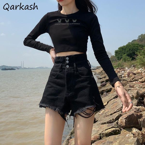 women's shorts women black cool streetwear retro simple high waist tassels stylish denim ladies summer pockets buttons girls, White;black
women's shorts women black cool streetwear retro simple high waist tassels stylish denim ladies summer pockets buttons girls, White;black
