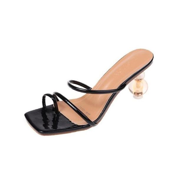 slippers women's shoes 2021 summer special-shaped heel high-heeled outer wear fashionable set toe plus size, Black
slippers women's shoes 2021 summer special-shaped heel high-heeled outer wear fashionable set toe plus size, Black