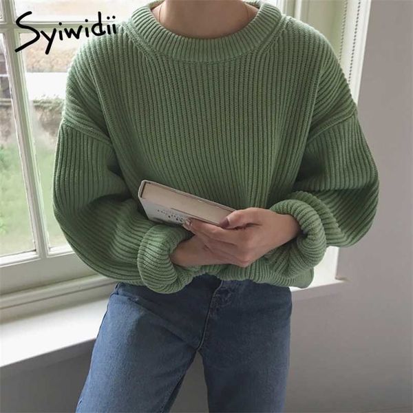 syiwidii woman sweaters oversize vintage pullovers thicken autumn winter korean long sleeve o-neck knitted harajuku jumpers 211218, White;black
syiwidii woman sweaters oversize vintage pullovers thicken autumn winter korean long sleeve o-neck knitted harajuku jumpers 211218, White;black