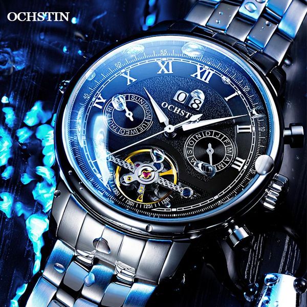 mens luxury automatic mechanical watch ochstin brand stainless steel watches business wristwatch waterproof male clock, Slivery;brown
mens luxury automatic mechanical watch ochstin brand stainless steel watches business wristwatch waterproof male clock, Slivery;brown