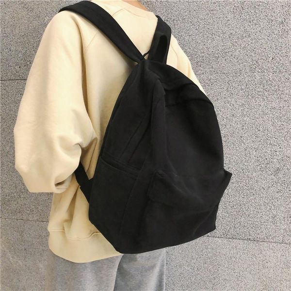 backpack style trend female fashion canvas women solid color shoulder bags teenager girl school bag
backpack style trend female fashion canvas women solid color shoulder bags teenager girl school bag