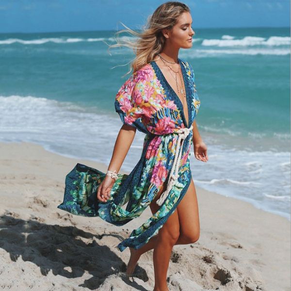 2021 new side split bach kaftan women tunic polyester floral print long dresses summer bikini cover up vestidos robe 216y, Black;gray
2021 new side split bach kaftan women tunic polyester floral print long dresses summer bikini cover up vestidos robe 216y, Black;gray