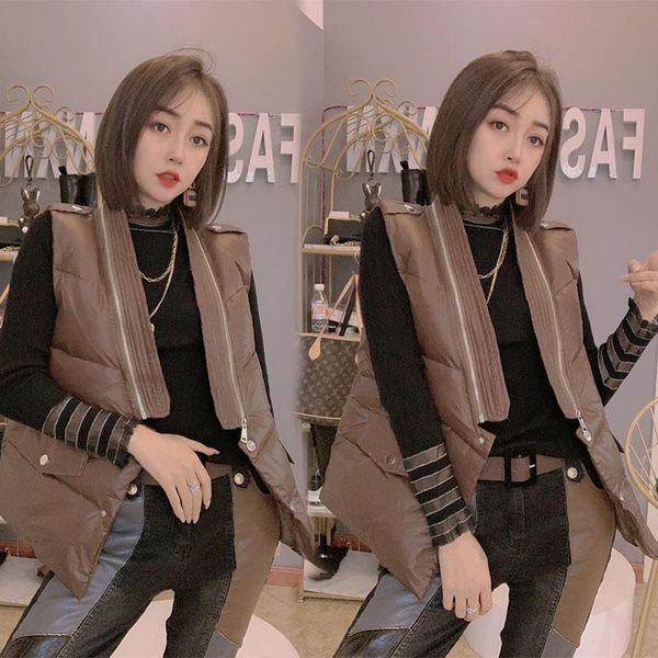 autumn and winter new 100-piece waistcoat outside wearing european goods bright face vest back zipper short cotton clothing wome, Black;white
autumn and winter new 100-piece waistcoat outside wearing european goods bright face vest back zipper short cotton clothing wome, Black;white