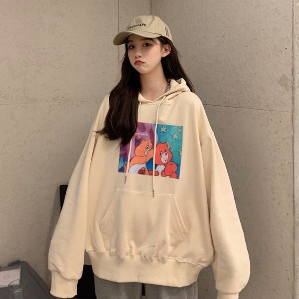 2021 new college style loose cartoon print hooded sweatshirt long sleeve pocket fashion hcx0, Black
2021 new college style loose cartoon print hooded sweatshirt long sleeve pocket fashion hcx0, Black