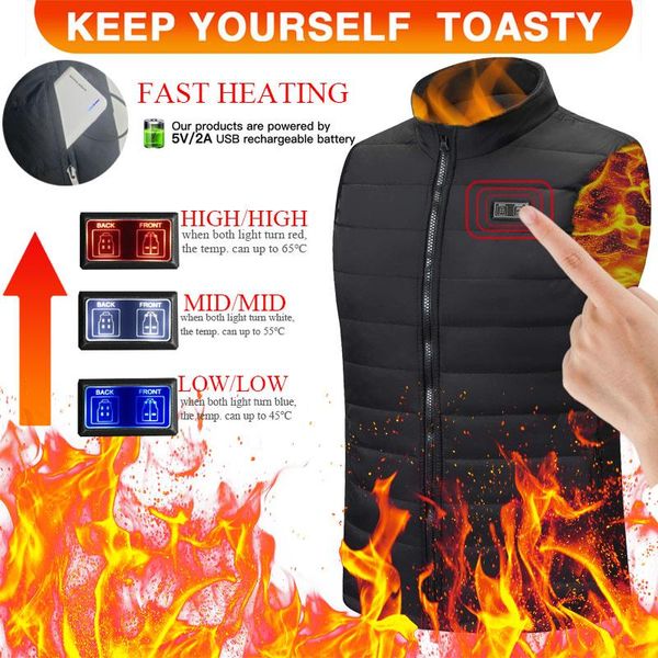 women's vests men women heating vest usb charging waistcoat smart clothes soft warming comfortable practical and fashion zipper, Black;white
women's vests men women heating vest usb charging waistcoat smart clothes soft warming comfortable practical and fashion zipper, Black;white