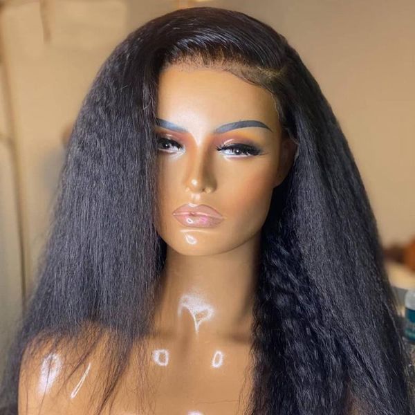 synthetic wigs easy install kinky straight lace front natural color brown middle part heat resistant fiber hair for black women
synthetic wigs easy install kinky straight lace front natural color brown middle part heat resistant fiber hair for black women