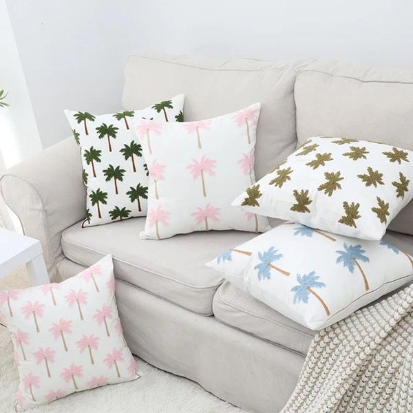 cushion/decorative pillow home decorative embroidered palm tree cushion cover pink green blue canvas cotton square embroidery 45x45cm
cushion/decorative pillow home decorative embroidered palm tree cushion cover pink green blue canvas cotton square embroidery 45x45cm