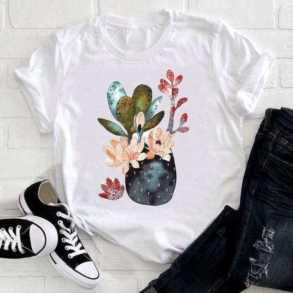 trend arrival plant floral women t shirts spring casual clothes print tee ladies graphic shirt, White
trend arrival plant floral women t shirts spring casual clothes print tee ladies graphic shirt, White