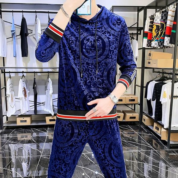 men's tracksuits luxury retro print for men 2 piece set long sleeve golden velvet hoodie pants streetwear sports suit casual clothing, Gray
men's tracksuits luxury retro print for men 2 piece set long sleeve golden velvet hoodie pants streetwear sports suit casual clothing, Gray