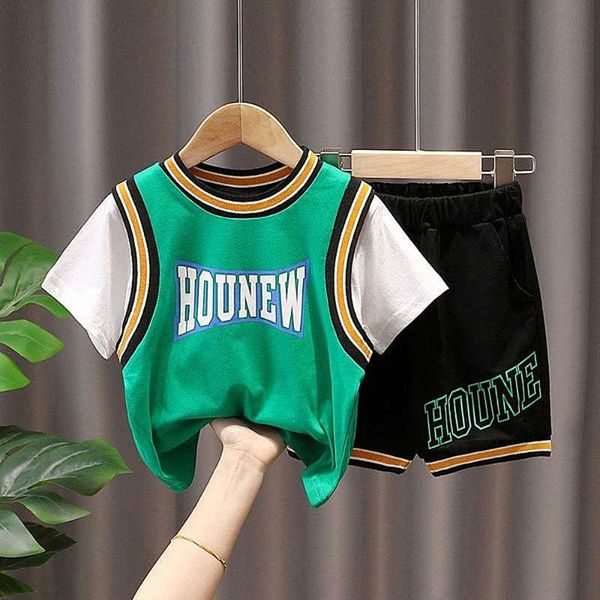 clothing sets summer kids boy clothes 2 piece set letter print t-shirt + shorts pants tracksuit children sport basketball, White 
clothing sets summer kids boy clothes 2 piece set letter print t-shirt + shorts pants tracksuit children sport basketball, White