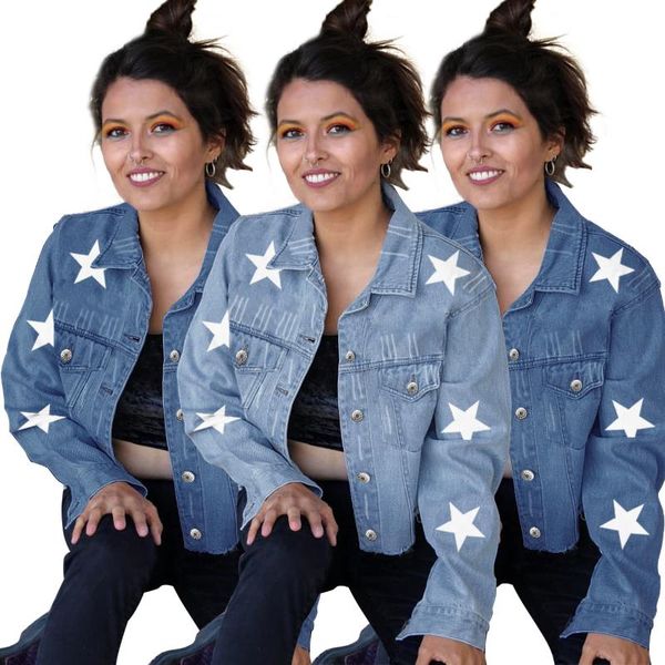 2021 womens jean jackets fashion trends casual youth streetwear star print eye catching long sleeve slim short coats, Black;brown
2021 womens jean jackets fashion trends casual youth streetwear star print eye catching long sleeve slim short coats, Black;brown