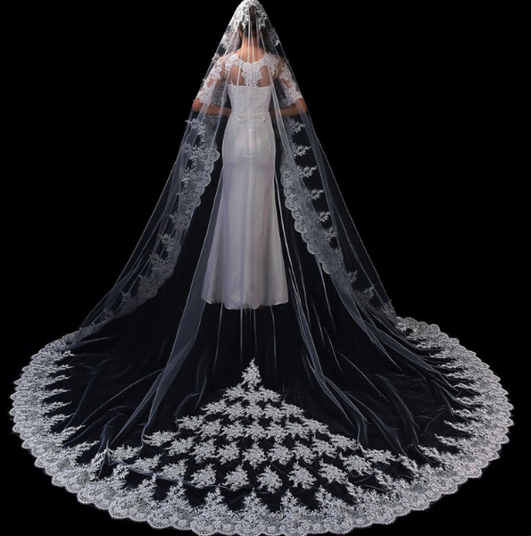 bridal veils luxury cathedral long wedding veil,mantilla veil with lace embroidery,ivory chapel veil,church, Black
bridal veils luxury cathedral long wedding veil,mantilla veil with lace embroidery,ivory chapel veil,church, Black