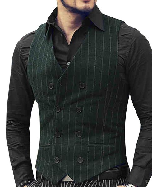 men's vests mens casual suit vest v neck notch army green waistcoat formal double-breasted business groomman for wedding, Black;white
men's vests mens casual suit vest v neck notch army green waistcoat formal double-breasted business groomman for wedding, Black;white